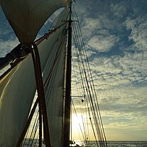 Abendstimmung vor der französischen Küste