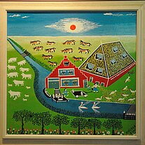 bemalte Inneneinrichtung