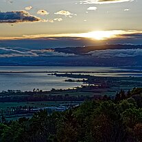 Blick am Morgen nach Bregenz
