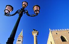 Laterne, Löwensäule, Dogenpalast, Campanile