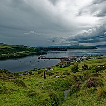 Blick auf Uig Harbour